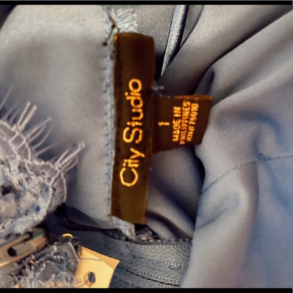 City Studio Juniors Lace Back & Flare Party Dress - Picture 5 of 5